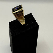 Load image into Gallery viewer, Men’s Masonic Black Onyx Gold Ring