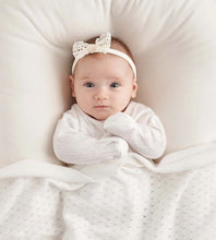Load image into Gallery viewer, White Organic Cotton Pointelle Layette 3 Pc Gift Set