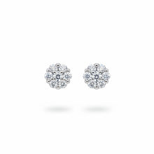 Load image into Gallery viewer, Diamond Flower Cluster Earrings