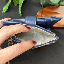 Load image into Gallery viewer, Melody Vegan Quilted Wallet- Navy
