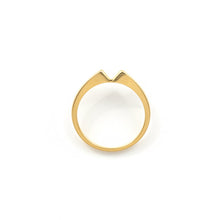Load image into Gallery viewer, Gold Contour V-Notch Wedding Band