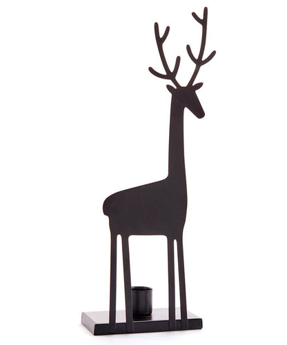 Black Reindeer Candle Holder