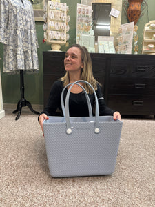 Carrie All Textured Tote- Periwinkle