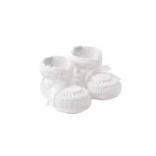 Load image into Gallery viewer, Christening Hand Crocheted Baby Booties