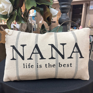 Nana Striped Grandma Pillow