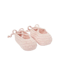 Load image into Gallery viewer, Pink Ballerina Hand Crocheted Baby Booties