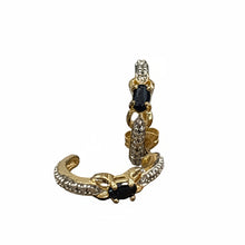 Load image into Gallery viewer, Sapphire Semi-Hoop Earrings