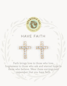 Sea La Vie Have Faith Stud Earrings