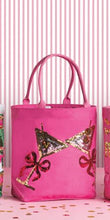 Load image into Gallery viewer, Cheers Hot Pink Sparkle Tote