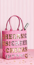 Load image into Gallery viewer, Pink Cheers Sparkle Tote