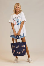 Load image into Gallery viewer, Americana Flags Sparkle Tote