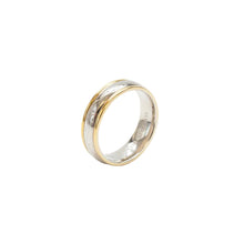 Load image into Gallery viewer, Sterling Silver Gold Edge Wedding Band