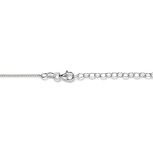 Load image into Gallery viewer, Rhodium Plated Sterling Silver Rounded Box Chain