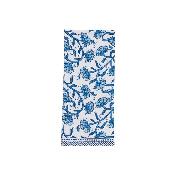 Blooms Blue Floral Towel - Thumbnail 2