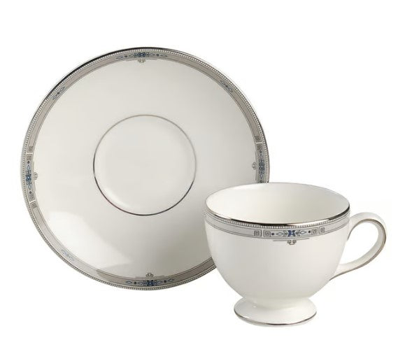 Amherst (Platinum Trim) Cup & Saucer by Wedgwood