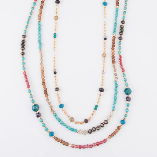 Aniya Multi Row Beaded Necklace