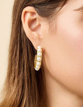 Load image into Gallery viewer, Anna Hoop Earrings Pearl