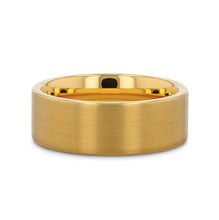 Load image into Gallery viewer, Auden Gold Plated Flat Brushed Finished Tungsten Wedding Ring