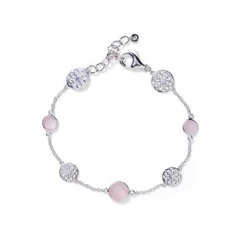 Rose Quartz & Filigree Bracelet