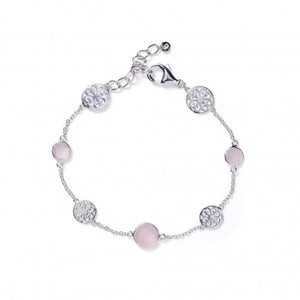 Rose Quartz & Filigree Bracelet