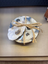 Load image into Gallery viewer, Blue Oyster Enamel Coaster Set