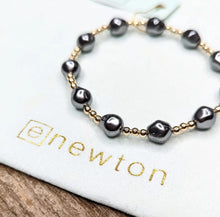 Load image into Gallery viewer, Admire Gold 3mm Bead Bracelet - Pearl - Dark Grey