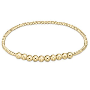 Classic Gold Beaded Bliss 2mm Bead Bracelet - 4mm Gold