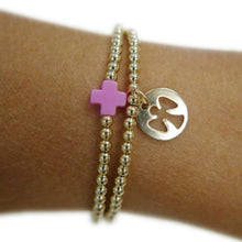Load image into Gallery viewer, Classic Gold 3mm Bead Bracelet - Guardian Angel Gold Disc