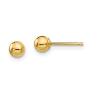4mm Gold Ball Stud Earrings
