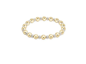 Enewton Pearl Grateful Pattern 4mm Bead Bracelet - 6mm Gold