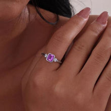 Load image into Gallery viewer, Square October Birthstone Ring