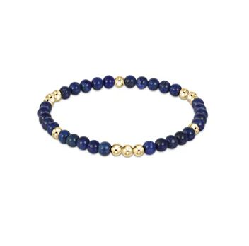 Gemstone Worthy 3mm Bead Bracelet- Lapis