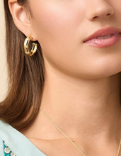 Load image into Gallery viewer, Basket Weave Hoop Earrings Gold