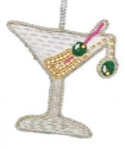 Load image into Gallery viewer, Beaded Champagne &amp; Cocktail Ornaments