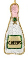 Beaded Champagne & Cocktail Ornaments