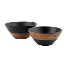 Load image into Gallery viewer, Black Two-Tone Bowls, 2 Asst