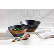 Load image into Gallery viewer, Black Two-Tone Bowls, 2 Asst