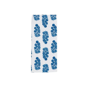 Block Print Blue Floral Towel