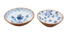 Load image into Gallery viewer, Blue Floral Enamel Bowls, 2 asst