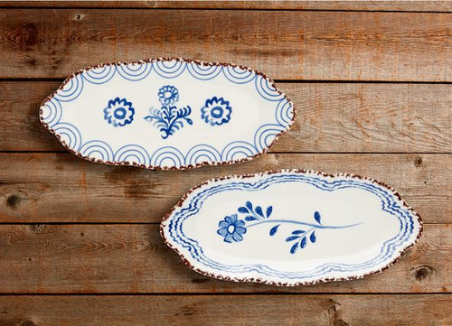 Blue Floral Everything Plate, 2 asst.