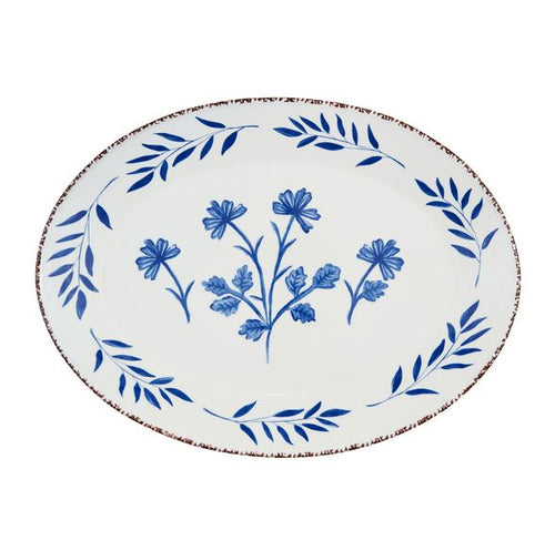 Blue Floral Platter