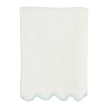 Load image into Gallery viewer, Blue Scallop Chenille Blanket