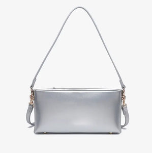 Brooklyn Shoulder/Crossbody Bag- Silver