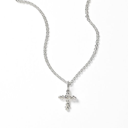 Scrolling Vine Cross Necklace