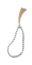 Load image into Gallery viewer, Metallic Wood Beaded Loop with Tassel- 2 asst