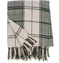 Load image into Gallery viewer, Woven Green Plaid Throw