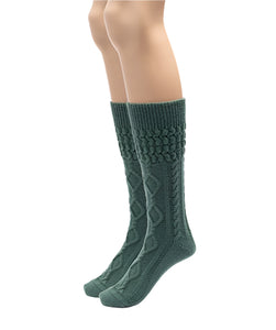Cable Knit Tall Socks, 4 asst