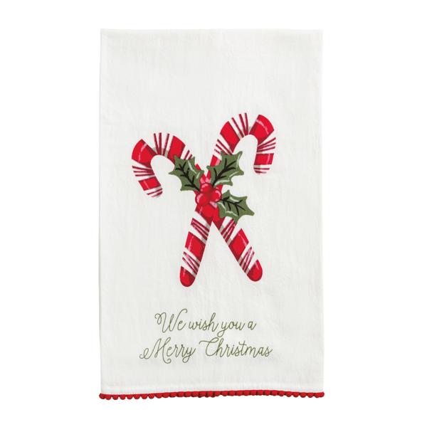 Christmas Candy Cane Printed Towel