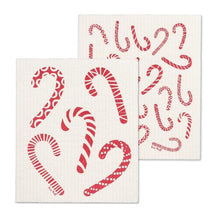 Load image into Gallery viewer, Candycane Dishcloths, Set of 2