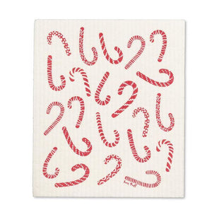 Candycane Dishcloths, Set of 2